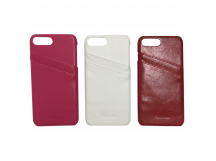 Чехол iPhone 7/8 Plus кожа PU красный/розовый/белый Floveme