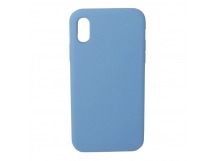 Чехол iPhone X/XS Silicone Case №24 в упаковке Голубой