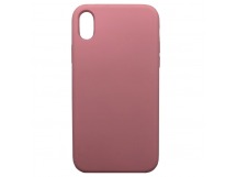 Чехол iPhone X/XS Silicone Case №6 в упаковке Розовая пудра