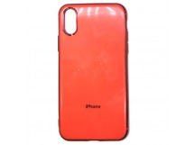 Чехол iPhone X/XS Силикон Кейс Глянцевый Оранжевый