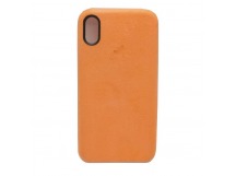 Чехол iPhone XR Alcantara Case в упаковке Оранжевый
