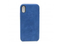 Чехол iPhone XR Alcantara Case в упаковке Синий
