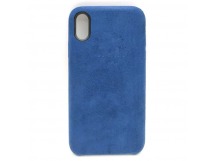 Чехол iPhone XR Alcantara Case в упаковке Синий