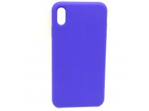 Чехол iPhone XS Max Silicone Case №30 в упаковке Темно фиолетовый