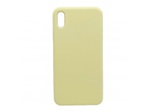Чехол iPhone XS Max Silicone Case №51 в упаковке Светло-Желтый