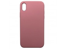 Чехол iPhone XS Max Silicone Case №6 в упаковке Розовая пудра