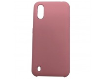 Чехол Samsung A01 (2020) Silicone Case №17 в упаковке Светло-Розовый