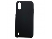 Чехол Samsung A01 (2020) Silicone Case №3 в упаковке Черный