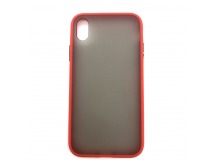 Чехол iPhone X/XS Противоударный Матовый Красный