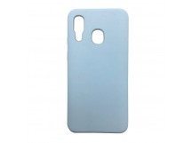 Чехол Samsung A40 Silicone Case №11 в упаковке Светло-Голубой