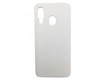 Чехол Samsung A40 Silicone Case №9 в упаковке Белый