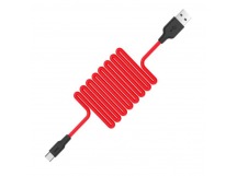 Кабель USB HOCO (X21) Type-C (черно/красный)