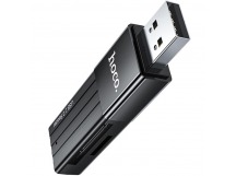 КартРидер Hoco HB20 2в1 (Micro SD/SD) USB2.0 черный