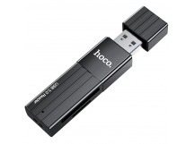 КартРидер Hoco HB20 2в1 (Micro SD/SD) USB3.0 черный