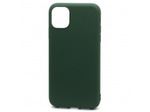 Чехол-накладка Silicone Case NEW ERA для Apple iPhone 11 темно зеленый