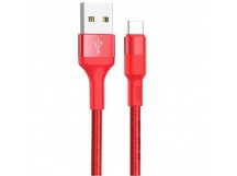 Кабель USB - Type-C Hoco X26 Xpress 1.0м 2.1A красный