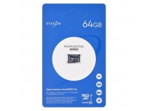 Карта памяти MicroSDXC Pro 64GB VIXION Class 10 UHS-I U3 без адаптера 