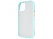 Чехол-накладка Shockproof для Apple iPhone 12 Mini/5.4 голубо-оранжевый