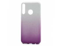 Чехол-накладка Fashion с блестками для Huawei Honor 9C/P40 Lite E серебристо-фиолетовый