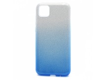 Чехол-накладка Fashion с блестками для Huawei Honor 9S/Y5p серебристо-голубой