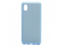 Чехол-накладка Fashion с блестками для Samsung Galaxy A01 Core/M01 Core голубой