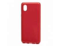 Чехол-накладка Fashion с блестками для Samsung Galaxy A01 Core/M01 Core красный