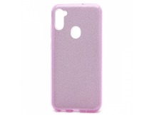 Чехол-накладка Fashion с блестками для Samsung Galaxy A11/M11 фиолетовый
