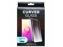 Защитное стекло Samsung Note 9 (Full Glue) с клеем и UV лампой (в упаковке) Прозрачное