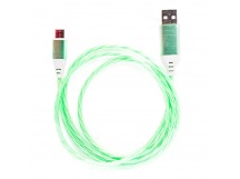 Кабель USB - Type-C - светящийся (green)