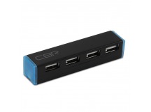 HUB CBR USB-концентратор CH 135, черный, 4 порта, USB 2.0. Поддержка Plug&Play. Длина провода 4,5см.