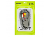                     Кабель SCАRT - RCА*3 (M) Smartbuy 1 м (в пакете)