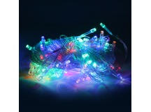 Гирлянда "Старт" 100 цветных светодиодов, 10м, прозрачный шнур, 8 режимов, 220V