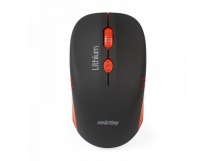                         Оптическая беспроводная мышь с зарядкой от USB Smartbuy 344 ONE черно-красная