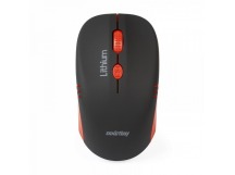                         Оптическая беспроводная мышь с зарядкой от USB Smartbuy 344 ONE черно-красная