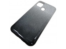                                 Чехол силикон-пластик Samsung M31 Fashion с блестками серебристо-черный