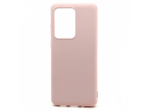 Чехол-накладка Silicone Case NEW ERA для Samsung Galaxy S20 Ultra светло розовый