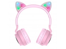 Накладные Bluetooth-наушники Hoco W27 Cat Ear розовый