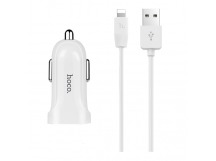 Адаптер Автомобильный Hoco Z2 1USB/5V/1.5A +lightning (white)