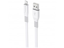 Кабель USB - Apple lightning Borofone BX23 Wide (white)