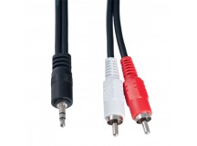 Кабель PERFEO  Jack 3.5 мм вилка - 2xRCA вилка, длина 3 м. (J2004)