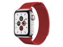 Ремешок - ApW25 для Apple Watch 42/44 mm миланский сетчатый браслет красный