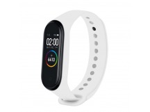 Ремешок силиконовый Xiaomi Mi Band 5 (однотонный) белый