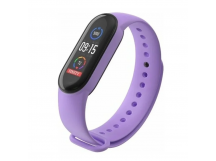 Ремешок силиконовый Xiaomi Mi Band 5 (однотонный) сиреневый