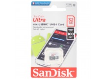 Карта памяти MicroSD 32GB SanDisk Class 10 Ultra Light UHS-I (100 Mb/s) без адаптера