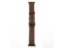Ремешок для Apple Watch 38/40mm Кожаный широкий Темно-Коричневый