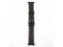 Ремешок для Apple Watch 38/40mm Кожаный широкий Черный