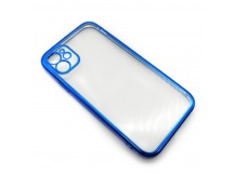 Чехол iPhone 11 Силикон Прозрачный (Style under iPhone 12) Синий