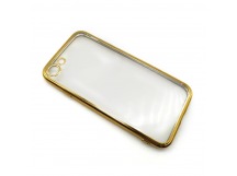 Чехол iPhone 7/8/SE (2020) Силикон Прозрачный (Style under iPhone 12) Золотой