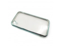 Чехол iPhone XR Силикон Прозрачный (Style under iPhone 12) Зеленый