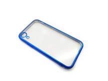 Чехол iPhone XR Силикон Прозрачный (Style under iPhone 12) Синий